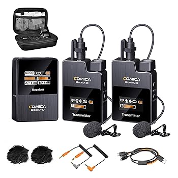 Comica BoomX-D2 ワイヤレスマイク Amazon.com: COMICA BoomX-D2 Wireless Lavalier Microphone